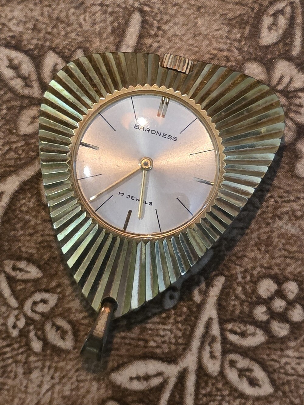 Vintage Baroness Art Deco Gold Watch Pendant